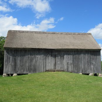 Old World Wisconsin - Schultz barn with thatched roof - Museums Near Me - Eagle, Wisconsin