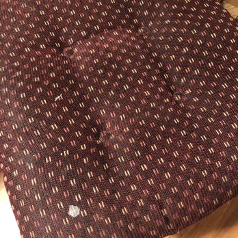 Big Bear Cool Cabins - Food stains on kitchen chair cushions. They all looked like this and let's not talk about what they looked like underneath! - Property Management Near Me - Big Bear Lake, California Big Bear Cool Cabins - Food stains on kitchen chair cushions. They all looked like this and let's not talk about what they looked like underneath! - Property Management Near Me - Big Bear Lake, California