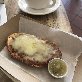 La Monarca Bakery & Cafe - Café de Olla (doesn't need cream & sugar) and a mollete (open faced beans and melted cheese on a bolillo) - Bakeries Near Me - South Pasadena, California La Monarca Bakery & Cafe - Café de Olla (doesn't need cream & sugar) and a mollete (open faced beans and melted cheese on a bolillo) - Bakeries Near Me - South Pasadena, California