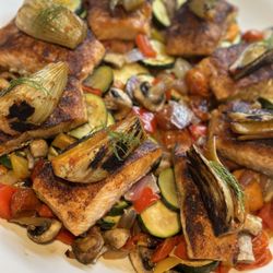 ACE Personal Chef - Fennel Salmon and Roasted Veggies
