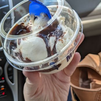 Culver's - Supposed to be hot fudge - sparse on the hot fudge - Burgers Near Me - The Villages, Florida