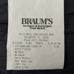 Receipt showing I wanted NO mayonnaise but extra mustard
