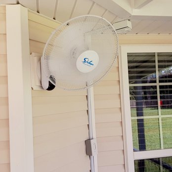 Moncrief Enterprises - Oscillating outdoor fan in place of a old shabby outdoor light. The electrician they hooked us up with did great work & ideas. - General Contractors Near Me - Springfield, Georgia Moncrief Enterprises - Oscillating outdoor fan in place of a old shabby outdoor light. The electrician they hooked us up with did great work & ideas. - General Contractors Near Me - Springfield, Georgia