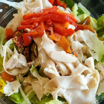 DiBella's Subs - My salad, right before I discovered it was missing the garbanzo beans and olives. - Sandwiches Near Me - Latham, New York