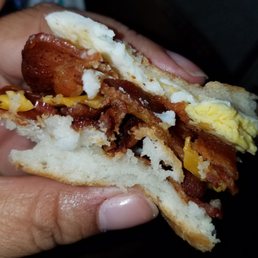 Ultimate bacon egg and cheese biscuit. It has extra bacon.