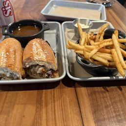 Prime Rib Dip with fries! Prime Rib Dip with fries!
