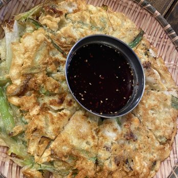 Spoon - Seafood Savory Pancake - please make more crispy! - Korean Near Me - Berkeley, California
