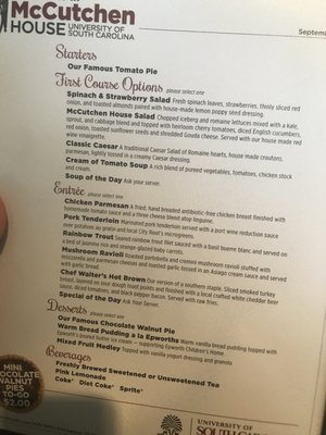 Menu photo 2 McCutchen House Columbia, SC