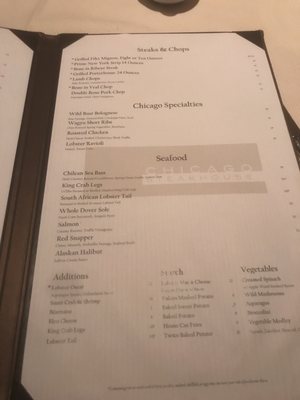 Menu photo 2 Chicago Steakhouse Robinsonville, MS