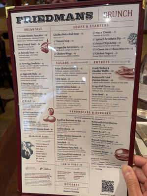Menu photo 1 Friedman's New York, NY Menu photo 1 Friedman's New York, NY
