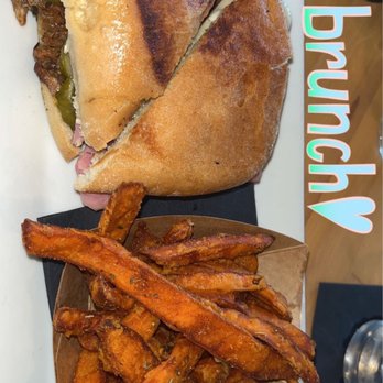 Cribbs Kitchen - CK Cuban sandwich with sweet potato fries - Southern Near Me - Spartanburg, South Carolina Cribbs Kitchen - CK Cuban sandwich with sweet potato fries - Southern Near Me - Spartanburg, South Carolina