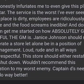 Captain D's - Mean employees and managers - Seafood Near Me - Dallas, Georgia