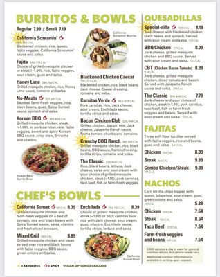 Menu photo 3 California Tortilla Columbia, MD