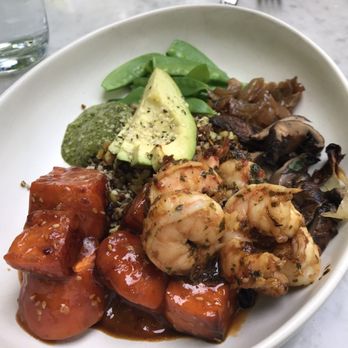 True Food Kitchen - Ancient grains bowl - added shrimp - Vegetarian Near Me - Pasadena, California