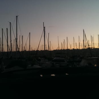Humphreys Half Moon Inn - The view in the evening from the room of the harbor - San Diego, CA
