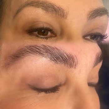 Glam Brows By Cin - Before bed after on eyebrow lamination - Permanent Makeup Near Me - Pasadena, California