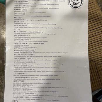 Crepe Town - Lunch Menu - Health Markets Near Me - Brownsville, Texas Crepe Town - Lunch Menu - Health Markets Near Me - Brownsville, Texas