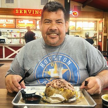 Soulman's Bar-B-Que - I was very satisfied with double barrel, loaded potato - Barbeque Near Me - Allen, Texas Soulman's Bar-B-Que - I was very satisfied with double barrel, loaded potato - Barbeque Near Me - Allen, Texas