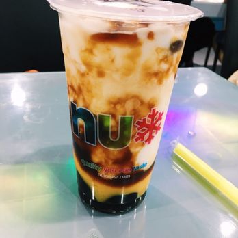 Nu Cafe - half and half boba! would probably rate it 3.5/5 - Ice Cream & Frozen Yogurt Near Me - Houston, Texas