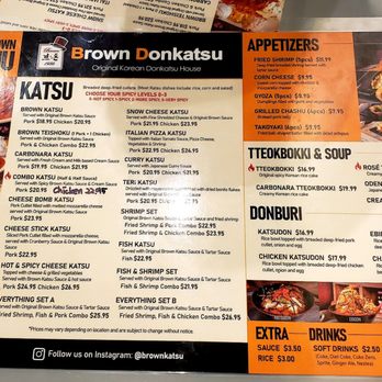 Brown Donkatsu - Menu (December 2022) - Korean Near Me - Toronto, Ontario
