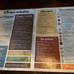 Plevna - Menu (Finnish) inside a Plevnan Sanomat newspaper