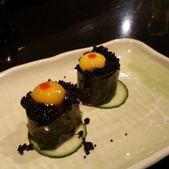 Sashimi - Black tobiko with quail egg (available custom order) - Japanese Near Me - Lake Forest, California Sashimi - Black tobiko with quail egg (available custom order) - Japanese Near Me - Lake Forest, California
