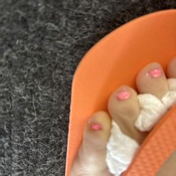 She painted over the nails on my skin and got all pissy when I corrected her. She painted over the nails on my skin and got all pissy when I corrected her.