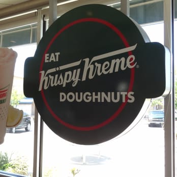 Krispy Kreme - their hot fresh donut sign from the other side - Donuts Near Me - Roseville, California