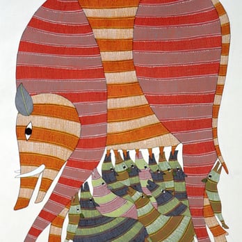 Indigo Arts Gallery - "Wild Boar and Piglets" by Rajendra Shyam (India). - Antiques Near Me - Philadelphia, Pennsylvania Indigo Arts Gallery - "Wild Boar and Piglets" by Rajendra Shyam (India). - Antiques Near Me - Philadelphia, Pennsylvania