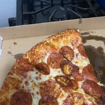 Pizza Pirates - This is what we've been getting stuck with. This is not double pepperoni and double cheese compared to the other photos. - Pizza Near Me - Ontario, California