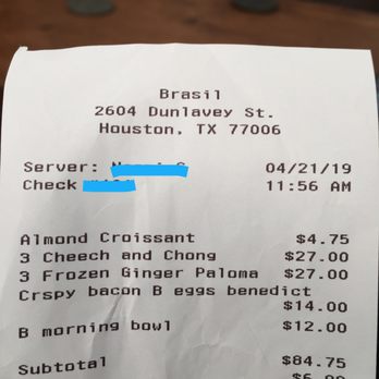 Brasil - Wish I could get a refund for the horrible experience. Not worth it. - Breakfast & Brunch Near Me - Houston, Texas