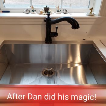 Buccieri's Custom Countertops - New sink and faucet expertly installed in my Corian countertop. - Countertop Installation Near Me