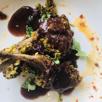 Backstreet Cafe - Pistachio Crusted Lamb Chops - New American Near Me - Houston, Texas Backstreet Cafe - Pistachio Crusted Lamb Chops - New American Near Me - Houston, Texas