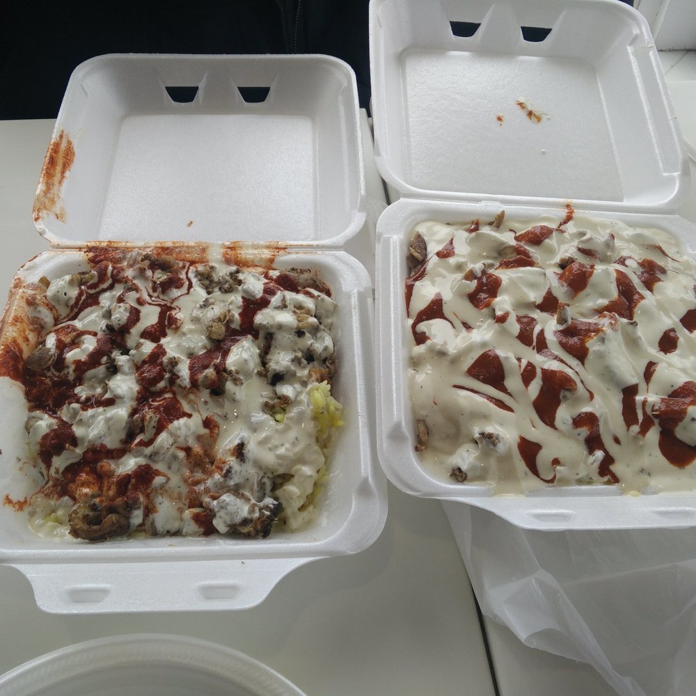 On-Z-Rocks - Left: Osmos large chicken on the rocks medium spicy. Right: On-Z-Rocks large chicken on the rocks medium spicy. - Middle Eastern Near Me - Mississauga, Ontario