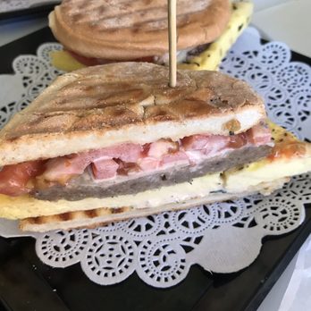 Blunch - Eggwich with pork sausage, fresh tomatoes, and spicy aioli - Breakfast & Brunch Near Me - Boston, Massachusetts Blunch - Eggwich with pork sausage, fresh tomatoes, and spicy aioli - Breakfast & Brunch Near Me - Boston, Massachusetts
