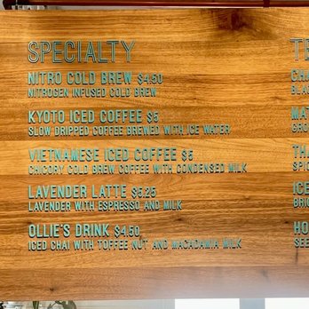 Dandy Lion Coffee - Menu board - Coffee & Tea Near Me - Denver, Colorado