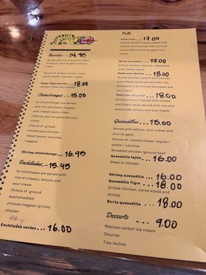 Menu photo 4 Tigrez Mexican Restaurant St. Louis, MO