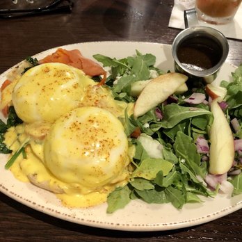 Syrup Downtown - Eggs Benedict with Smoked Salmon and Salad - Breakfast & Brunch Near Me - Denver, Colorado Syrup Downtown - Eggs Benedict with Smoked Salmon and Salad - Breakfast & Brunch Near Me - Denver, Colorado