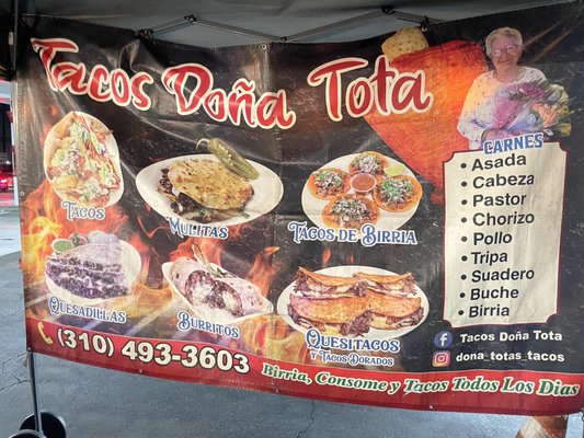 Menu photo 6 Tacos Dona Tota Gardena, CA Menu photo 6 Tacos Dona Tota Gardena, CA