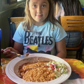 Marie's Mexican Kitchen - Little girl big plate.. - Mexican Near Me - Merced, California
