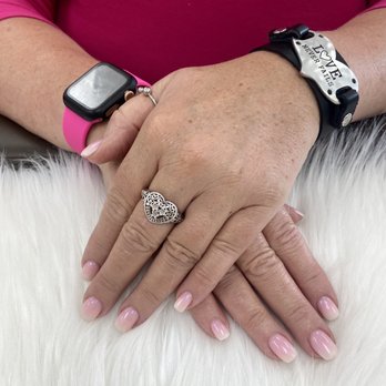 Lee Spa Nails - Pink and while ombré with cotton candy top coat - Nail Salons Near Me - Winston-Salem, North Carolina Lee Spa Nails - Pink and while ombré with cotton candy top coat - Nail Salons Near Me - Winston-Salem, North Carolina