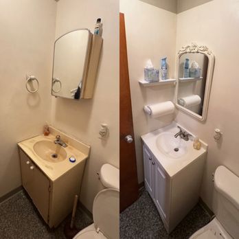 Drain Bros Plumbing & Rooter - Bathroom Vanity Before and After - Plumbing Near Me Drain Bros Plumbing & Rooter - Bathroom Vanity Before and After - Plumbing Near Me