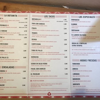 Taquerías Tamarindo - Amazing menu that is also available in English - Mexican Near Me - Barcelona, B Taquerías Tamarindo - Amazing menu that is also available in English - Mexican Near Me - Barcelona, B