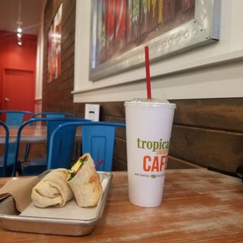 Tropical Smoothie Cafe - Southwest wrap and avocolada smoothie - Juice Bars & Smoothies Near Me - Apopka, Florida Tropical Smoothie Cafe - Southwest wrap and avocolada smoothie - Juice Bars & Smoothies Near Me - Apopka, Florida