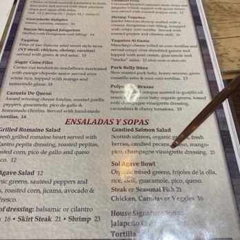 Sol Agave - Menu - Mexican Near Me - San Clemente, California