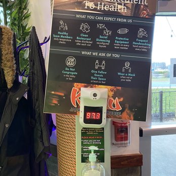 Kiku - Hands free thermometer before being seating - Japanese Near Me - Middletown, Delaware