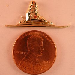 House of Gold Jewelry Designers - Actual size of pin to show small details possible.