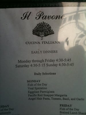 Menu photo 5 Il Pavone Walnut Creek, CA