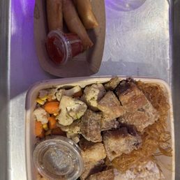 Pork & Shrimp Lumpia 5pc; Lechon Kawali