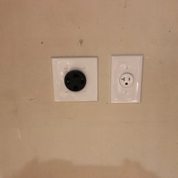 My new outlets!!!  Next step plumber and then hopefully washer/dryer!